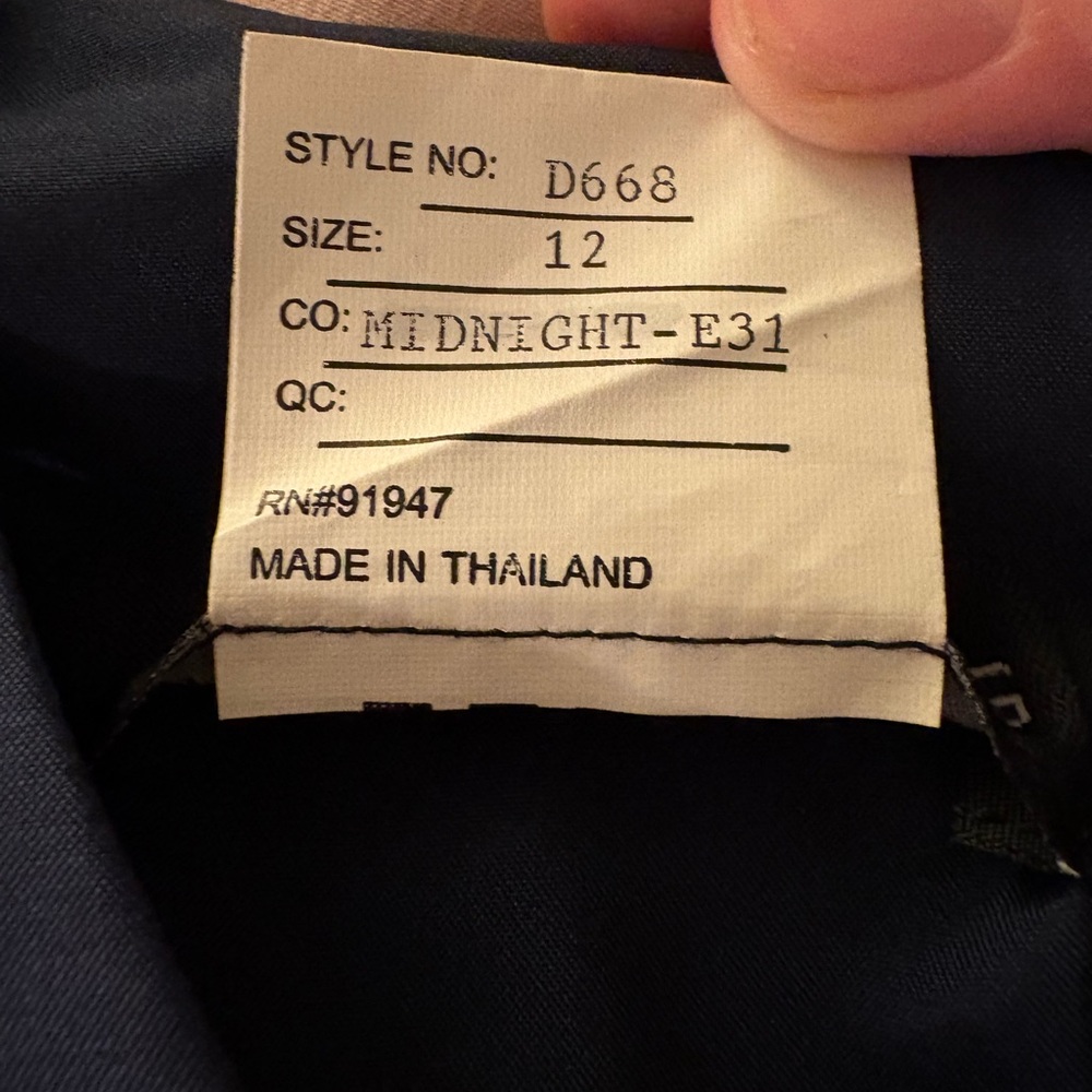 ALFRED SUNG Navy Pleated Fit and Flare Mini Dress - Picture 4 of 4
